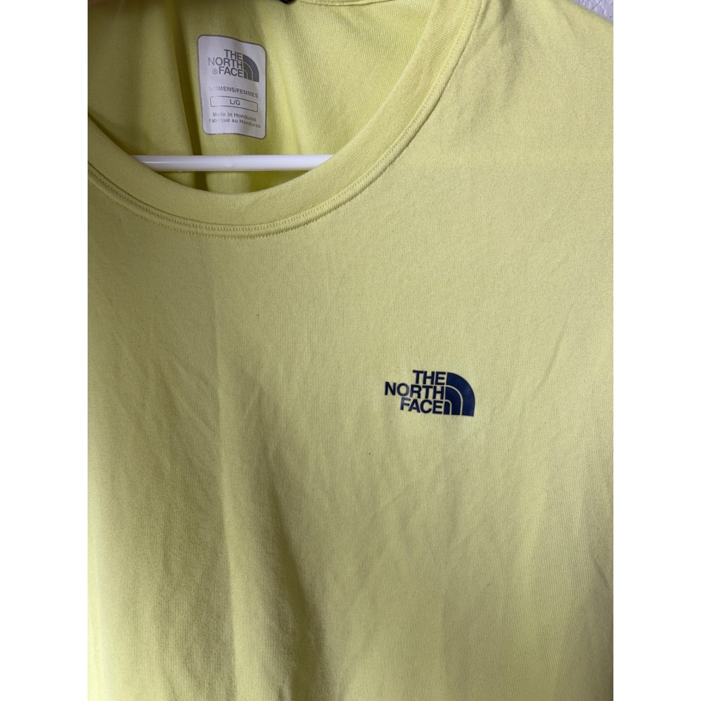 The North Face Womens Lime Yellow‎ Short Sleeve Logo Graphic T-Shirt Large L - Picture 3 of 4
